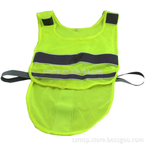 Nylon mesh hi-vis safe vest with reflective tape